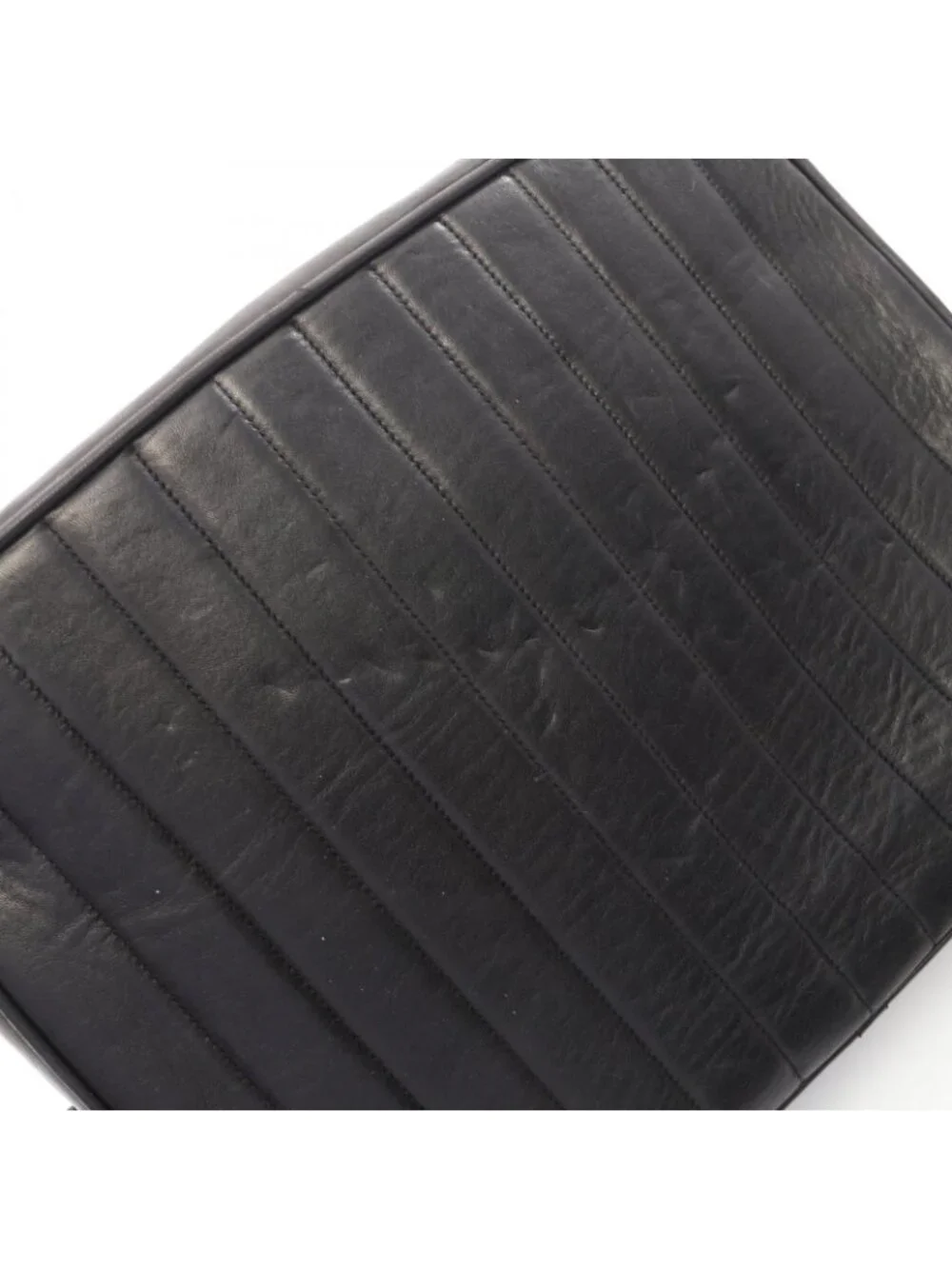 Chanel Shoulder Bag Mademoiselle Tassel Black Lambskin Fringe Chain